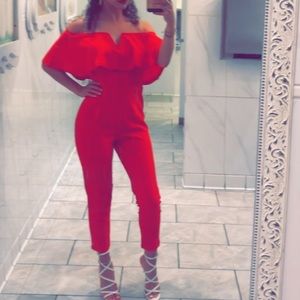 Red jumpsuit
